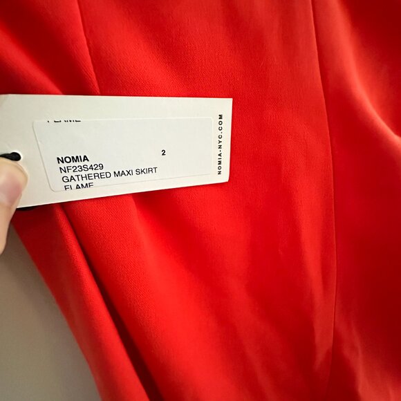 Bungee Gathered Maxi Skirt - Flame - Picture 4 of 4